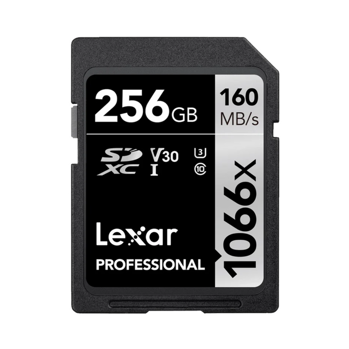 Lexar 256GB Professional 1066x UHS-I SDXC Memory Card (160MB/s, Silver Series)