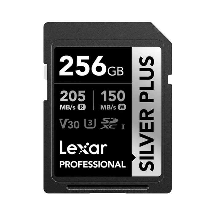 Lexar 256GB Professional UHS-I SDXC Memory Card (205MB/s, SILVER PLUS Series)