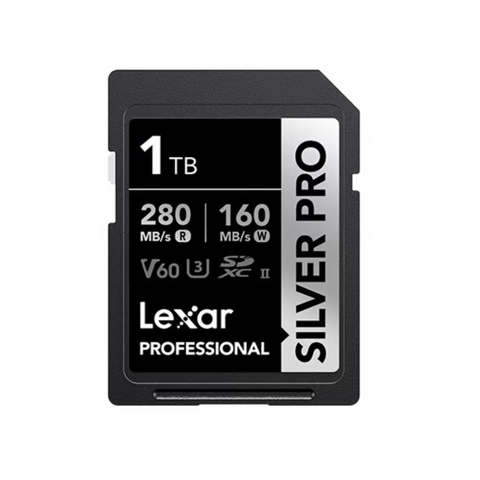 Lexar 1TB Professional Silver Pro SDXC UHS-II Memory Card (280 MB/s)